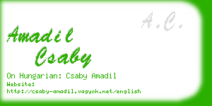 amadil csaby business card